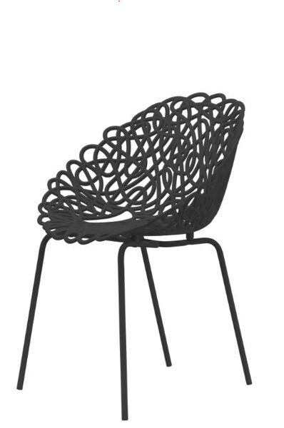 Kėdė BACANA Indoor/Outdoor Black - 2 dalių rinkinys