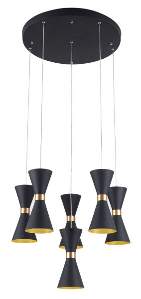 Pakabinamas šviestuvas CORNET (juoda-auksas)